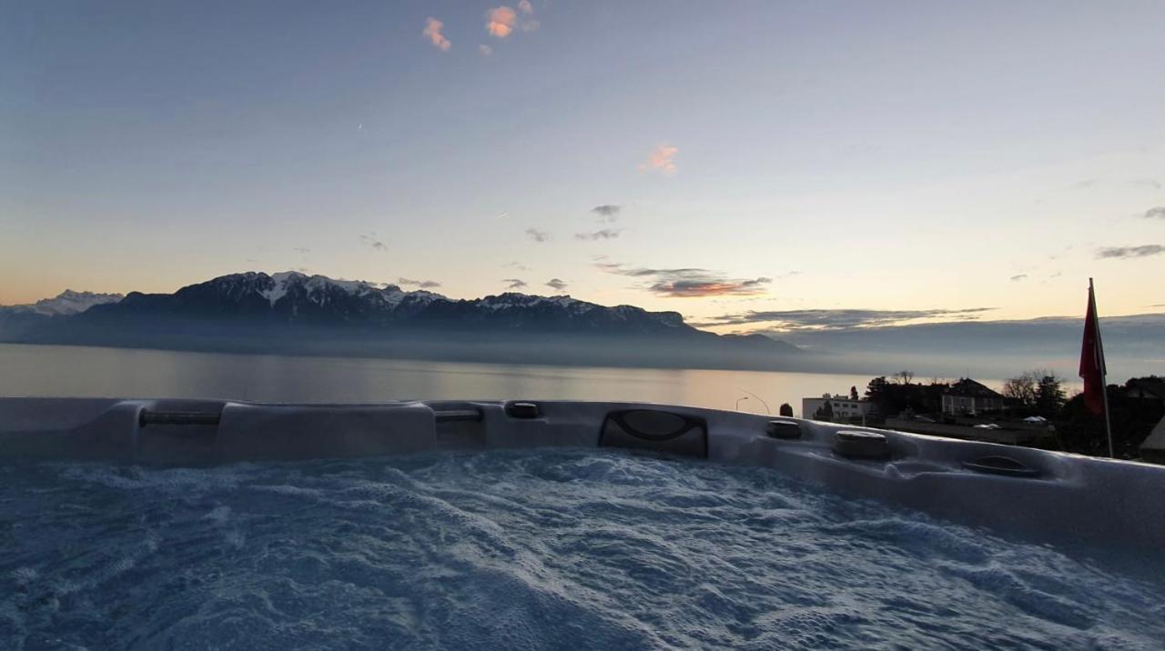 Corseaux Beach Rooms-Riviera Beach Apartments Vevey Eksteriør bilde