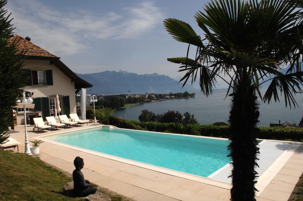 Corseaux Beach Rooms-Riviera Beach Apartments Vevey Eksteriør bilde